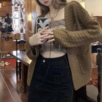 Áo len dệt kim ECHOG, Áo Crop Top móc dài tay móc rỗng, ấm cúng Boho mở phía trước phong cách dân tộc Áo sơ mi đi biển nữ đi biển