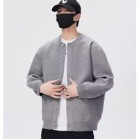 Áo len dệt kim nam màu trơn giản dị Hàn Quốc Áo len đa năng tối giản