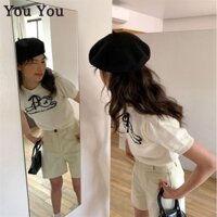 Áo len dệt kim ngắn tay thời trang thiết kế đám mây dễ thương