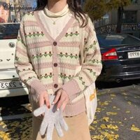 Áo len dệt kim nữ Du Yan Retro móc phong cách Hàn Quốc Áo len dáng rộng