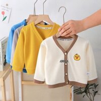 Áo len dệt kim trẻ em AMILA Áo len dài tay thêu hoa Áo khoác bé trai và bé gái Xuân thu