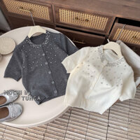 Áo Len Đính Đá Khâu Tay Dáng Tay Lỡ Phom Ôm Dễ Mặc Chất Len Dày Đẹp Freesize Cho Nữ