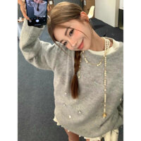 ÁO LEN ĐÍNH ĐÁ PHONG CÁCH TIỂU THƯ TINH NGHỊCH 2023