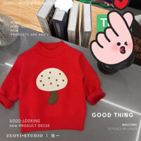 Áo len đỏ cây nấm