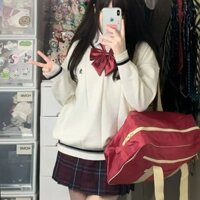 Áo len dopamine phong cách Hàn Quốc đại học, mùa xuân thu tươi mát, phong cách Nhật Bản, áo len pullover đa năng ngọt ngào lười biếng, bộ đan len
