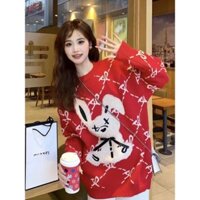 Áo len form rộng , hình thỏ mịn màng- AL09