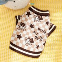 Áo Len Gấu Teddy Cho Chó Mèo, Áo Khoác Len Mùa Đông Cho Thú Cưng Chất Liệu Cao Cấp Hihapet