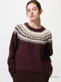 Áo Len Giả Lông Cừu Fairisle Uniqlo