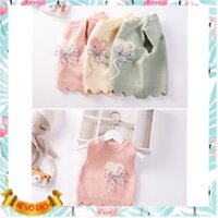 Áo len gile bé gái 2-7 tuổi nhiều mẫu và màu, Gile len cho bé đanh sợi không bai xù điệu đà đáng yêu