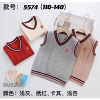 Áo len gile bé trai hàng quảng châu size 120-160, áo len gile cổ tim đẹp chất len dày ấm cho bé trai, áo len dài tay