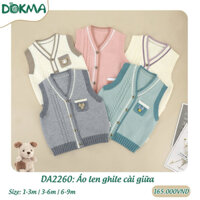 Áo len gile cài giữa Dokma dành cho bé trai bà bé gái chất len mềm mại và dày dặn