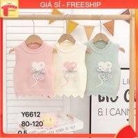Áo len gile cho bé, Gile len bé gái 2-7 tuổi nhiều mẫu và màu đanh sợi không bai xù điệu đà đáng yêu