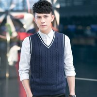 Áo len gile nam SPD - Xanh 2XL