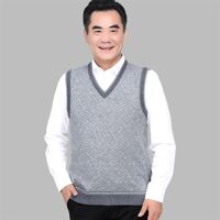 Áo len gile nam trung niên BNP - Xám nhạt XL