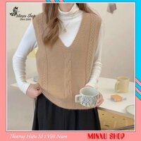 Áo Len Gile Vặn Thừng Cổ Tim Trẻ Trung Nhiều Màu QC Minxu Shop GL3K