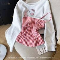 Áo len Hello Kitty dễ thương dành cho nữ Dây đeo hai mảnh