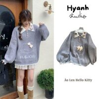 Áo Len Hello Kitty Siu Xinh Phong Cách Dễ Thương, Hàng Quảng Châu Cao Cấp(ảnh thật)