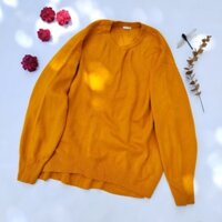 Áo len hiệu GU màu cam dáng rộng size L 2hand