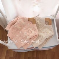 Áo len hồng mĩx nơ voan  siêu xinh cho bé 1-6 tuổi ( size 80-120)