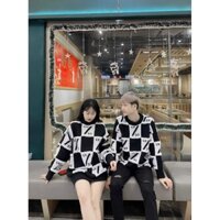 Áo len kẻ caro hàng Quảng Châu