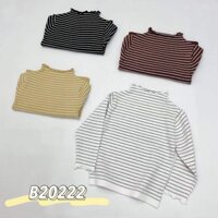 Áo len kẻ ngang bèo cổ 4 màu BG