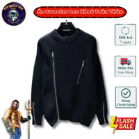 Áo Len Khoá Toàn Thân Cổ Tròn 💙 Chất Áo Dày Dặn, Khoẻ Khoắn, Thanh Lịch Mùa Đông Ấm Áp