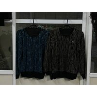 Áo len kim tuyến chui đầu dài tay dành cho bà