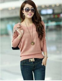 Áo len lỗ mỏng khoác ngoài dài tay AO16 Free size - Hồng