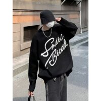 Áo len lông cừu nam nữ unisex thêu chữ cá tính Sweater thêu chữ nam nữ unisex form rộng phong cách đường phố 2811