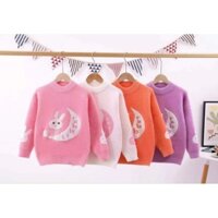 Áo len lông thỏ cho bé gái hàng Quảng Châu cao cấp