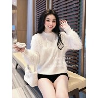 Áo len lông thỏ, hàng quảng châu cao cấp lông siêu mềm mịn