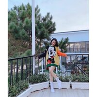 Áo len Mickey tay dài form rộng