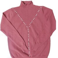 Áo len min màu hồng đất y hình