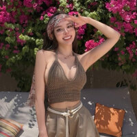 ÁO LEN MÓC KIỂU BRA CÓ CỘT DÂY ĐI BIỂN ĐI CHƠI CHI NANCY