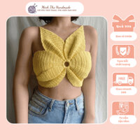 Áo len móc thời trang áo cánh hoa handmade (crochet) FLOWER TOP