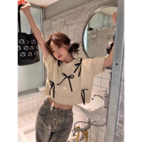 ÁO LEN MỎNG ĐÍNH NƠ 🎀