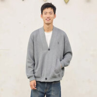 Áo len nam Bloomridge Áo Cardigan dáng rộng Nhật Bản