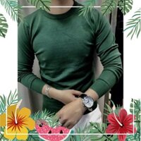 Áo Len Nam Body Cổ Tròn Màu Xanh Rêu Phong Cách