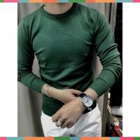 Áo Len Nam Body Cổ Tròn Màu Xanh Rêu Trend