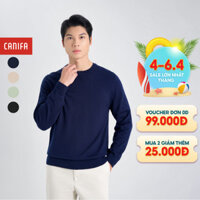 Áo len nam CANIFA trơn dài tay cổ tròn 8TE24W001