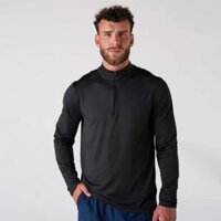 Áo len nam có khóa kéo JOOLA - Men's Quarter Zip Pullover - Black (Đen)