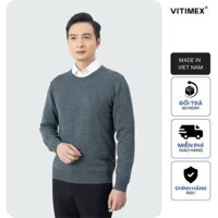 Áo len nam cổ tròn chất liệu len mềm mại, siêu ấm Vitimex Menswear Shirt