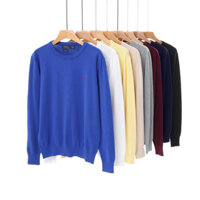 Áo len nam cổ tròn dài tay RL Ralph Lauren, áo len cotton nguyên chất, áo len mỏng cho nam