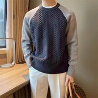 Áo Len Nam Dài Tay, Áo Len Nam Hàn Quốc Phối Màu, Áo Len Lông Cừu Chất Len Dày Trẻ Trung Abandon N26