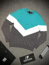 Áo len nam dài tay Xanh Xám cao cấp xuất khẩu