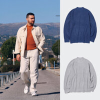 Áo len nam dày dặn cổ 3 phân thời trang của Uniqlo