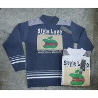 Áo len nam in hình quả táo , cổ 3 phân (2 màu )