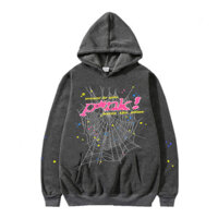 Áo len nam KYUSHUAD Mỹ xu hướng retro nhện họa tiết web cặp đôi áo khoác hoodie