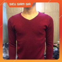 Áo Len Nam Màu Đỏ Cổ Tim Hàng Đẹp