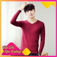 Áo Len Nam Màu Đỏ Cổ Tim Mới Nhất 2020